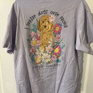 Simply Southern Dog Floral T-Shirt - lavender